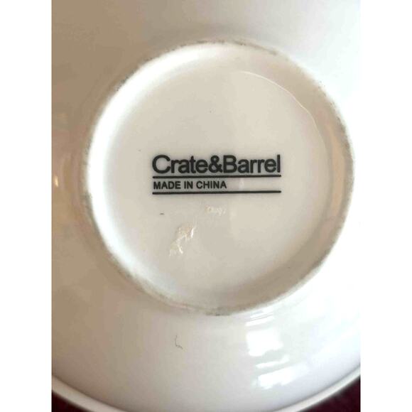 Crate & Barrel White Porcelain Soup Bowls – Set of 2, Modern Minimalist Design - Picture 3 of 3